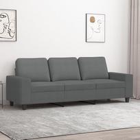 3-vietė sofa Sofa Lounge Sofa Relax Sofa Minkšta sofa Svetainės sofa Svečių sofa Relax Sofa miegamajam Svečių kambarys Tamsiai pilka 180 cm audinys