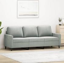 3-vietė sofa Svetainės sofa Sėdimasis kampinis kampas Svetainės sofa sofa Sėdimasis kampas Šviesiai pilka 180 cm Velvetas