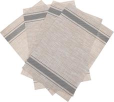 4 PVC kilimėlių rinkinys, atsparus karščiui, neslystantys kilimėliai restoranui, virtuvei, valgomajam, plaunami stalo padėkliukai puodeliams, dubenėliams, pilki stalo kilimėliai stalo apsaugai