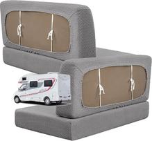 4 vnt. "Caravan Dinette Cushion Covers Sofa Chair Cover Furniture Protector for RV RV Car Bench Seat Back Covers and Bench Covers" (šviesiai pilka)