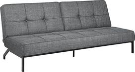 AC Design Furniture BENT Tamsiai pilka sofa-lova su 3 atsilenkimo padėtimis Šiuolaikinė 3 vietų minkšta sofa su dviejų atspalvių efekto užvalkalu ir juodomis kojomis W198 x H87 x D95cm