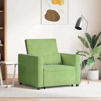ACAGALA Sofa lova, 3-in-1 išskleidžiama sofa lova su lovos funkcija, sofa lova mažoms erdvėms, svetainei, miegamajam, sulankstoma kėdė su ratukais, aksomas, 90 x 165 x 87 cm, šviesiai žalia