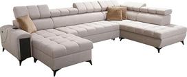 all4all Gonti VI kampinė sofa su miego funkcija Lovos dėžė USB prievadas Gyvenamasis kraštovaizdis Sofa lova sofa 26