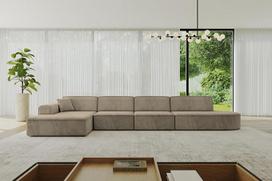 ALTDECOR IREA-L3-v3 kampinė L-formos sofa 412 x 165 x 77 cm rudos spalvos