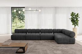 ALTDECOR Samaro-L3-380 x 190 x 70 cm L formos modulinė kampinė sofa Universali kairiojo/dešiniojo kampo sofa