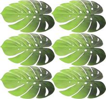 Amosfun Tischsets Hitzebeständig und rutschfest als Party Tischdeko 6 Stück aus Eva mit Monstera Blatt Design für Küche und Esszimmer