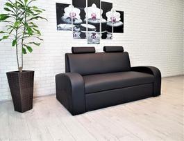 Antalija II Papildoma 2,5 sėdimos vietos sofa 180 cm su miego funkcija Juoda natūralios odos sofa Tikros odos sofa Odinė sofa Toledo Didelis spalvų pasirinkimas