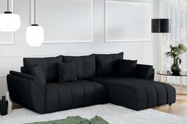 Antalijos kampinė sofa-lova su lovos dėže 280 cm antracito spalvos