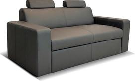 Antalya I 2z FS 180 cm natūralios odos sofa su miego funkcija ir galvos atlošais Odinė sofa Tikros odos sofa Didelė pasirinktos spalvos Pilka