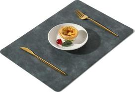 ApuaVireo&Co Tischsets, Rechteckige Tischsets aus PU-Leder, 43,2 x 29,9 cm, 4 Stück, Mehrfarbig(Haze Blue)