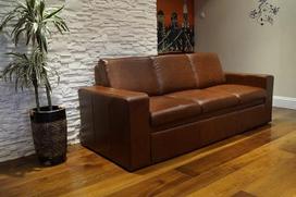Atlanta FS Tikros odos 3-vietė sofa Plotis 200 cm Rudos tikros odos sofa Didelis spalvų pasirinkimas