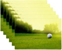 Audinio paklotai, skalbiami valgomojo stalo paklotai, 6 vnt., Vejos sportas, golfas