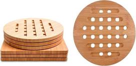 Bambus-Tischsets, Tischsets mit Korkrückseite, atmungsaktives Tischset, Western-Restaurant-Tischsets, Glastopf-Untersetzer, Tischsets in Mehreren Größen (#6)
