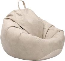 Bean Bag kėdės sofos dangtis be užpildo Lazy Lounger High Back Didelis Bean Bag saugojimo kėdė Couch Couch Lazy Sofa Kėdės 80 cm x 90 cm Smėlio spalvos