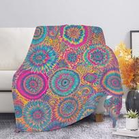 Boho Mandala gėlių vilnos antklodė patalynė Karaliaus dydis Etninis Mandala Tie Dye dekoratyvinis mesti sofos antklodės visais metų laikais