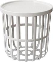 BranQ - Home Essential, Designer-, funktionaler und moderner Kaffeetisch ZEN, aus hochwertigem BPA-freiem ABS-Kunststoff, mit abnehmbarem Bezug, Creme
