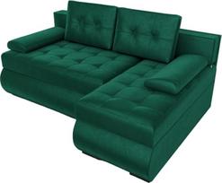 BROMARKT KASTELL 2 L formos kampinė sofa-lova Gyvenamasis kraštovaizdis Kairė/dešinė sofa, lovos dėžė, miego funkcija, daug spalvų variantų (dešinė, Monolith 37 - žalia, H 80 x D 141 x W 200 cm)