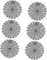 Cabilock 6stücke Tischsets für Runde Tische Platzsets mit Spinnennetz-Motiv Waschbar für Feiertage Geschirrsets zum Schutz vor Flecken und Kratzern