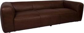 Clubsofa Dublinas Šokolado rudos spalvos 3-viečių sofa Kanapa Odinė sofa Karvės odos dizaino sofa