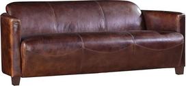 Clubsofa Rocket 3-vietė Vintage Cigar odinė tamsiai ruda natūralios odos sofa sofa