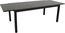 DEGAMO Elba XXL ištiesiamas sodo stalas 200/300 x 110 cm aliuminis antracitas + juodas stiklas lauke