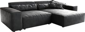 DELIFE Sirpio XL kampinė sofa su odos imitacija Vintage Anthracite 270 x 170 cm Reguliuojamas šezlongas