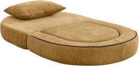 DRIXNO sulankstoma sofa ant grindų, "2-in-1" sofa-lova su miego funkcija, perstumiama miegamoji kėdė su pagalvėle, patogi sofa-lova, sofa-lova miegamajam, svetainei, 101 x 90 x 41 cm, geltona