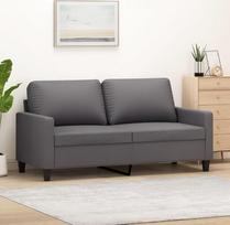 Dvivietė sofa Dvigulė sofa Sofa Lounge Sofa Relax Sofa Minkšta sofa Svečių sofa Loveseat Sofa svetainei Miegamasis Svečių kambarys Pilka 140 cm dirbtinė oda