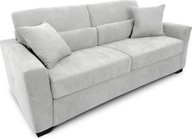 f60 sofa su miego funkcija - 3 vietų sofa-lova ir sulankstoma sofa su aukštos kokybės šaltųjų putų čiužiniu ir CATAS lovos rėmu - sofa-lova su lovos funkcija šviesiai pilka (kreidos pilka)
