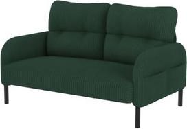 HAINEW Moderni dvivietė sofa-lova su aukštu atlošu ir šoninėmis kišenėmis, minkšta sofa su pagalvėlėmis ir metalinėmis kojelėmis, dvigulė sofa svetainei, namams, biurui (žalia)