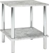 HAKU baldų stalelis, metalinis chromas/betoninis optikas, 39 x 39 x 47 cm