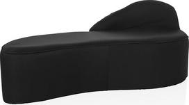 hjh OFFICE Baracoa Modern Lounge Sofa Chaise Longue Dešinysis šonas Couch Recliner Minkštas audinys padengti juoda
