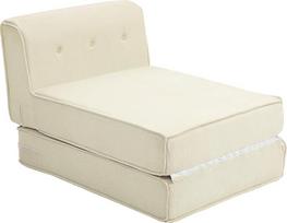 HOMCOM grindų sofa "2-in-1" sulankstoma sofa lova su laidu, minkšta sofa lova iki 240 kg keliamosios galios, skirta svetainei, miegamajam, kreminės baltos spalvos