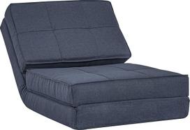 HOMCOM Grindų sofa sulankstoma miegamoji kėdė Grindų kėdė 5 pakopų reguliuojama sulankstoma kėdė Sofa lova Viengulė sofa lova Mėlyna 61 x 73 x 58 cm