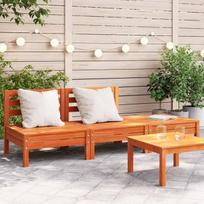 Homgoday 3 sėdimų vietų sodo sofa Ruda vaško masyvo pušies mediena Lauko lova Sofa sofa Sofa Sodo sofa Svetainės sofa Terasa Lauko baldai l1