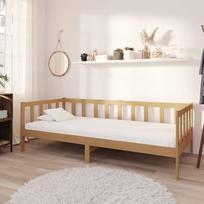 Homgoday 90 x 200 cm rudos spalvos pušies sofa-lova su čiužiniu Dormeuse Šiuolaikinės sofos Lauko lauko sodo baldai
