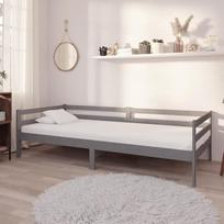 Homgoday 90 x 200 cm pilka pušies sofa lova su čiužiniu Dormeuse sofa lova Lauko sodo baldai
