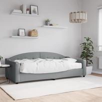Homgoday Dienos lova su čiužiniu Sofa sofa lova Sofa lova Funkcinė lova Sofa lova Sofa lovos rėmas Svečių lova Šviesiai pilka 90 x 200 cm audinys