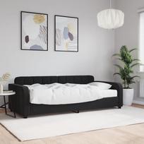 Homgoday Dienos lova su čiužiniu Sofa sofa lova Sofa lova Sofa lova sofa funkcinė lova lovos rėmas Svečių lova juoda 90 x 200 cm Velvet