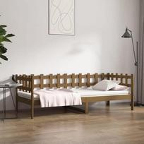 Homgoday Dormeuse Brown 90 x 200 cm pušies masyvo sofa lova Dormeuse Šiuolaikinės lauko sofos Lauko sodo baldai