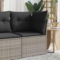 Homgoday Sodo kampinė sofa su pilkomis poliuretano pagalvėlėmis Lauko sofa Sofa Sodo sofa Svetainės sofa Lauko baldai x1