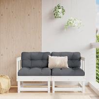 Homgoday Sodo kampinės sofos 2 pakuotės Baltos pušies masyvo lauko sodo lova Sofa Sofa Sodo svetainė Terasa Lauko baldai PP