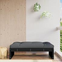 Homgoday Sodo pakojis 120x80cm Juodos spalvos pušies masyvo lauko sofa Sofa Sodo svetainės terasa Lauko baldai