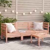Homgoday Sodo sofa 3 sėdimos vietos Douglaso eglės masyvo lauko sofa sodo lovai Sofa sofa Sodo sofa Svetainės sofa Patio lauko baldai jj