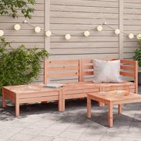 Homgoday Sodo sofa 3 sėdimos vietos Kieto Douglaso eglės medžio sofos Lauko sodo lova Sofa Sofa Sofa Sodo svetainė Terasa Lauko baldai hh