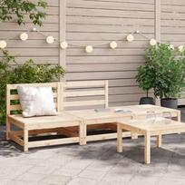 Homgoday Sodo sofa be porankių su atrama kojoms Lauko sofa iš pušies masyvo Sofa Sofa Sodo sofa Gyvenamasis kambarys Terasa Lauko baldai