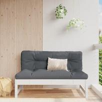Homgoday Sodo vidurinioji sofa Balta 120x80cm Medžio masyvo pušies sofos Lauko lova Sofa Sofa Sofa Sodo sofa Svetainės sofa Terasa Lauko baldai