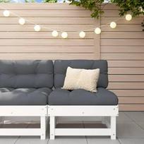 Homgoday Sodo vidurio sofa Balta pušies masyvo mediena Sofos Lauko sofa Sofa Sodo sofa Svetainės sofa Terasa Lauko baldai ww w