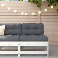 Homgoday Sodo vidurio sofa Balta pušies masyvo mediena Sofos Lauko sofa Sofa Sodo sofa Svetainės sofa Terasa Lauko baldai xx