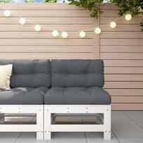 Homgoday Sodo vidurio sofa Balta pušies masyvo mediena Sofos Lauko sofa Sofa Sodo sofa Svetainės sofa Terasa Lauko baldai YY